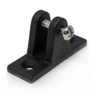 Herraje de capota / toldilla base para caño de 3/4″ de Plástico negro