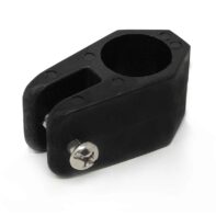 Herraje de capota / toldilla conexión para caño de 3/4″ de Plástico negro