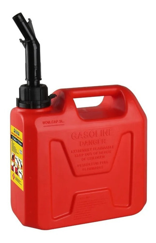 Bidón de combustible con venteo, pico vertedor y cierre automático de 5 litros Bidón de combustible con venteo, pico vertedor y cierre automático de 5 litros