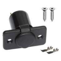 TOMA 12V HEMBRA ABS NEGRA CON TAPA