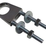 Cancamo de Bronce Cromado de 2 Vastagos de 3/8