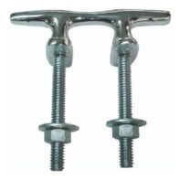 Cornamusa de Bronce Cromado de 140mm con vastagos de hierro