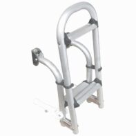 Escalera plegable en Aluminio sobre espejo de 3 escalones