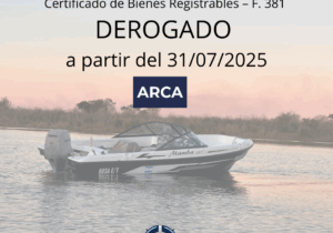 Certificado de Bienes Registrables &ndash; F. 381 DEROGADO a partir del 31072025
